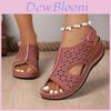 Summer Hollow Out Sandals For Women With Magic Tape Closure And Rubber Sole