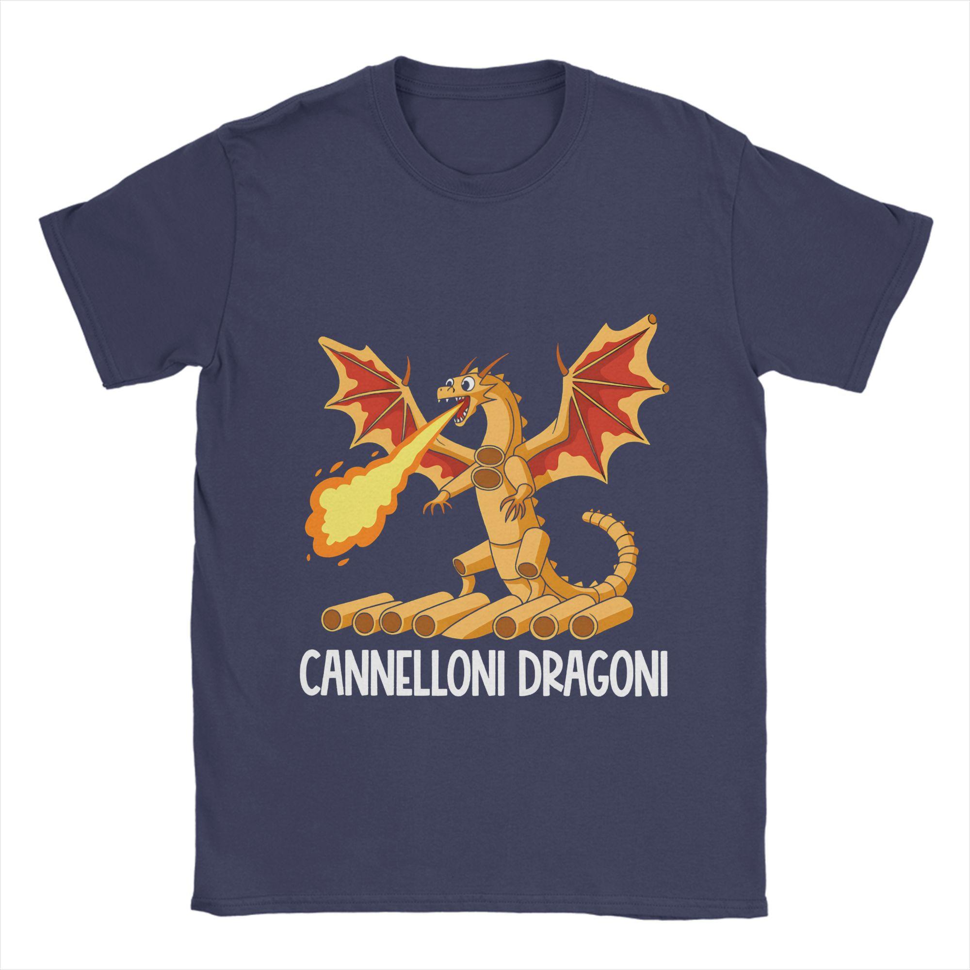 

Italian Brainrot Characters Cannelloni Dragoni T Shirts for Men Fashion TShirt Round Neck Tee Shirt Short Sleeve Clothing Party 4XL