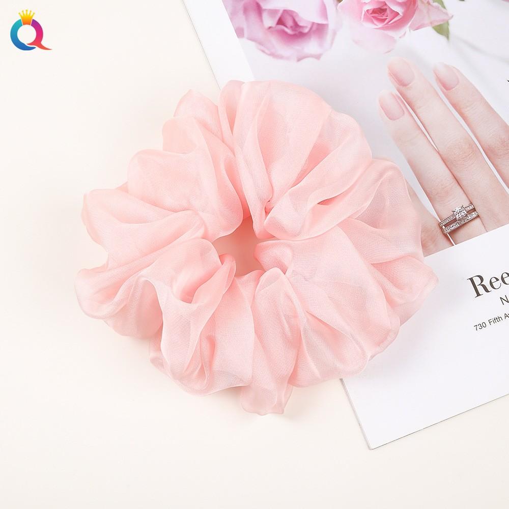 Neue Chiffon Oversize Scrunchies Elastische Haarbänder Frauen Mädchen Große Wolke Weicher Pferdeschwanzhalter Haargummis Haaraccessoires Mode