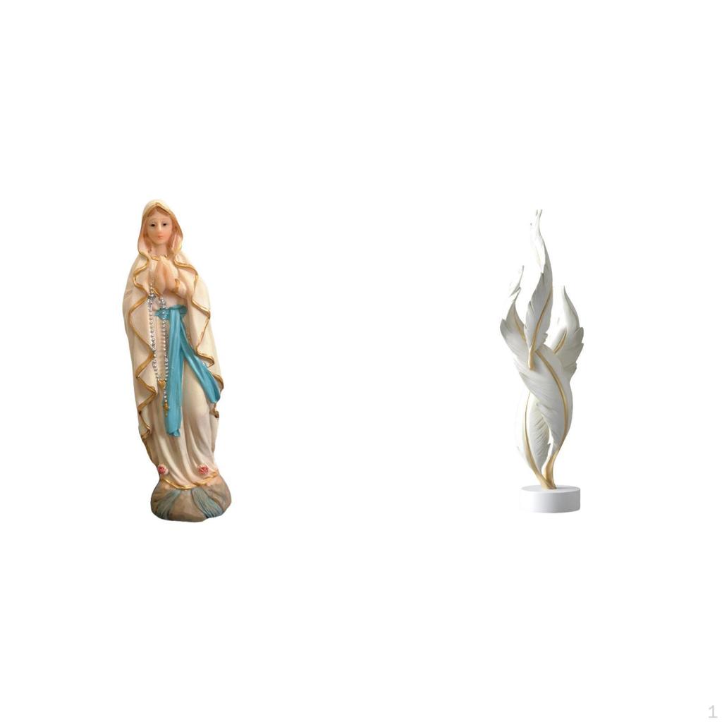 Statue Religious Collection Decorative Feather Sculpture Resin Figurine Ornament Suitable for Home