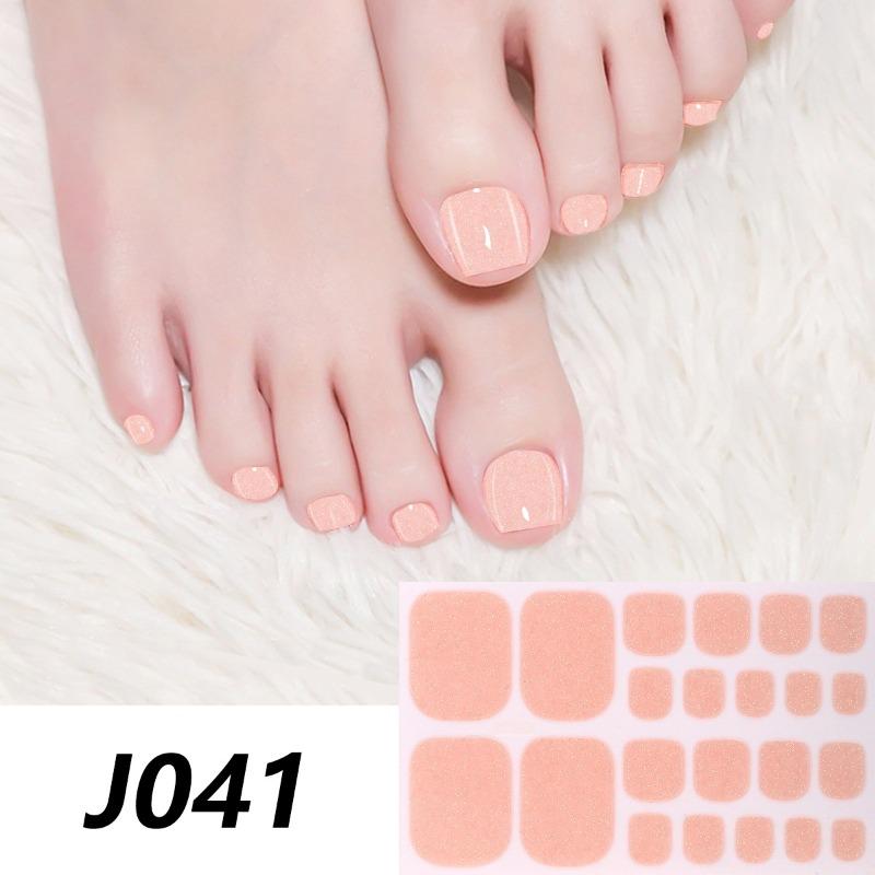 The New Pure Foot Stickers with Glitter Are Now Available for Full Checkered Nail Art
