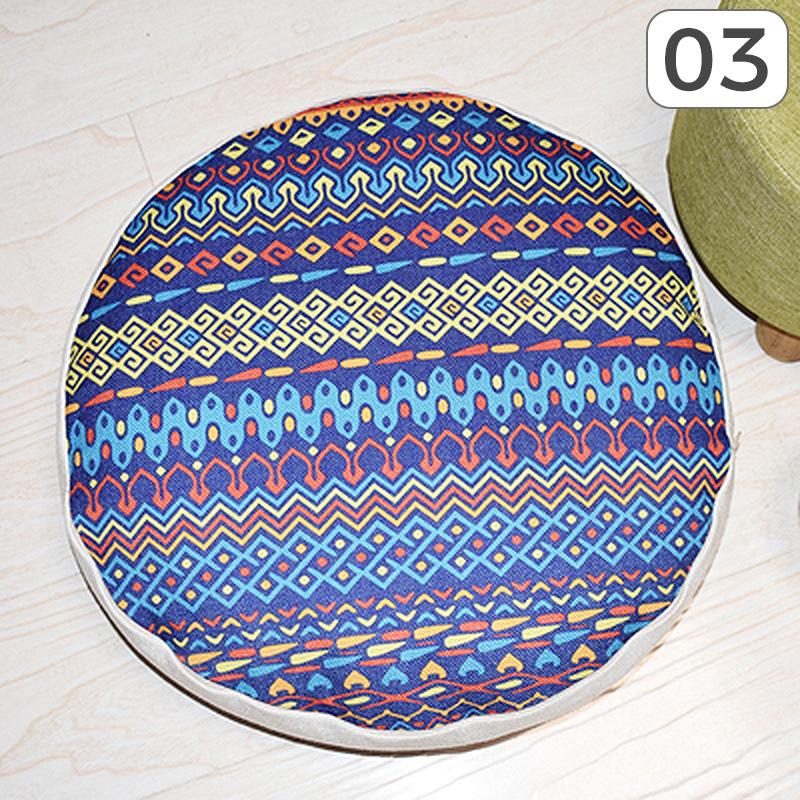 Runde Hippie-Bodenkissenhülle im Ethno-Stil Marokkanische Futon Böhmische Mandala Meditation Pouf Homestay Hocker Dekor Kissenbezug