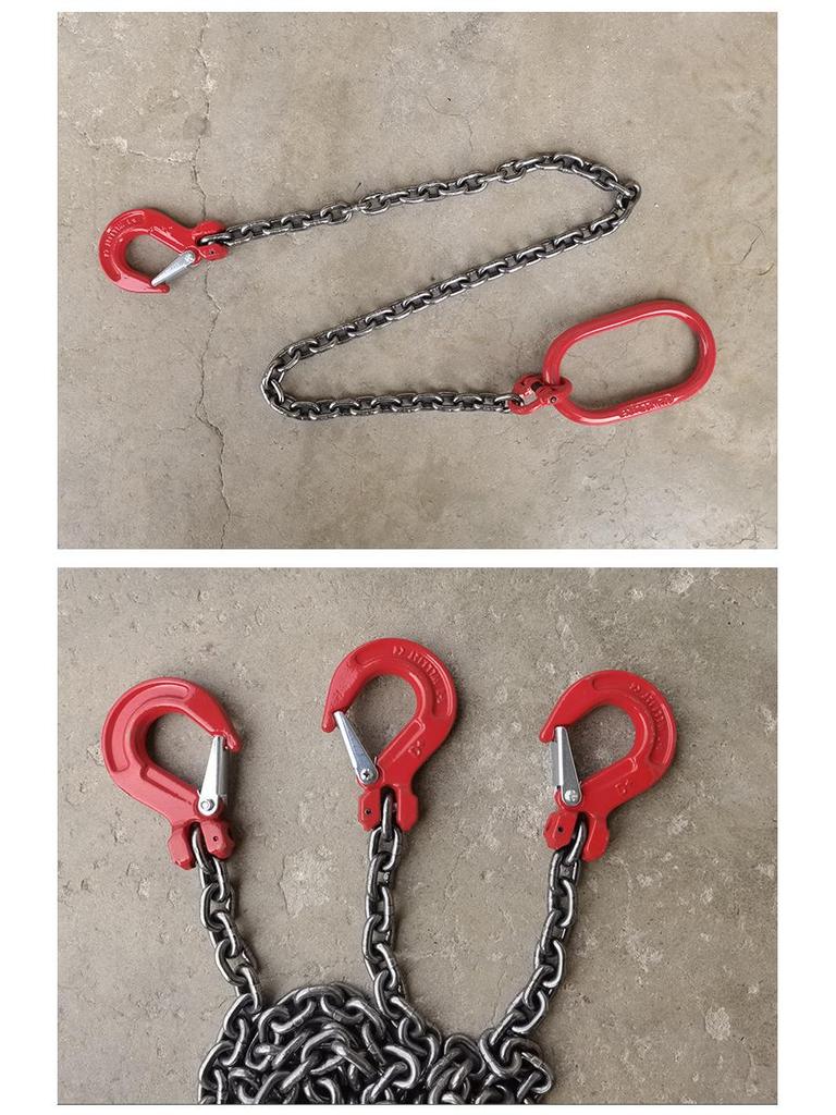 Complete Lifting Chain Sling with Hooks for Mining and Rigging