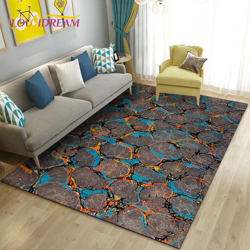 3D Volcano Lava Magma Area Rug Large,Carpet Rug for Living Room Bedroom Sofa Doormat Decoration,Kid Game Play Non-slip Floor Mat