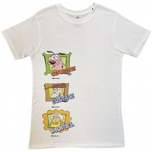 Courage The Cowardly Dog Unisex Adult Back Print T-Shirt