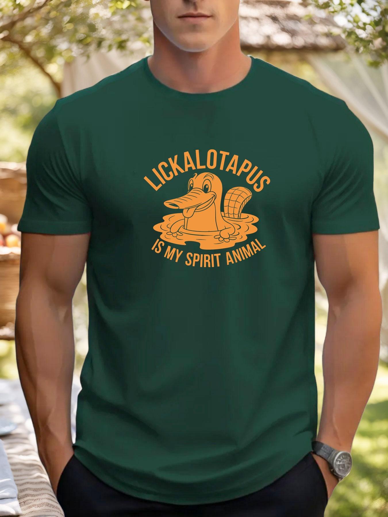 

Літня чоловіча бавовняна футболка 2025 LICKALOTAPUS Модний принт Футболка з круглим вирізом Повсякденна Дихаюча Вуличний стиль Щоденний топ 4XL