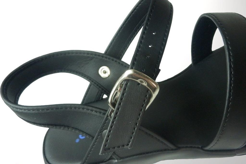 Nurse Sandals with Original Flyer Nurse Shoes Office Sandals Black [Blanc Ange] 2-line Women's 25.0