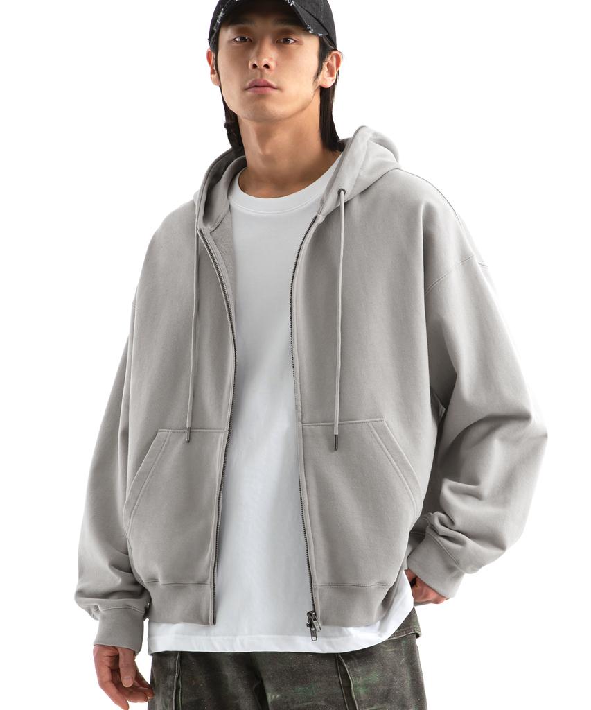 Brenson B. Oversized 2-Way Sweat Zip-Up ( 4 Colors )