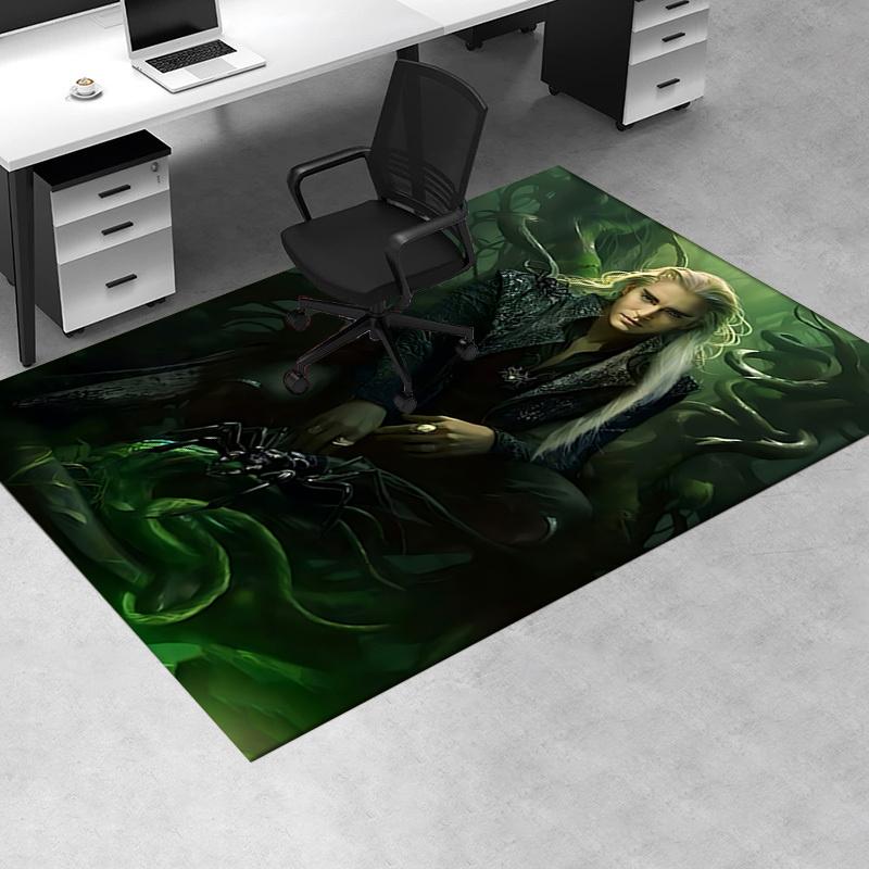 Spider King,Lord of the Rings Polyester Office Carpet Chair Mats, Home Decor Dormitory Floor Protector with Anti-Skid Backing, Large Area Co