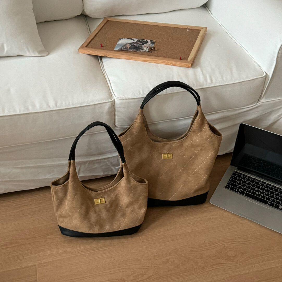 

2025 Large Capacity Suede Tote - Women s Commute Shoulder Bag