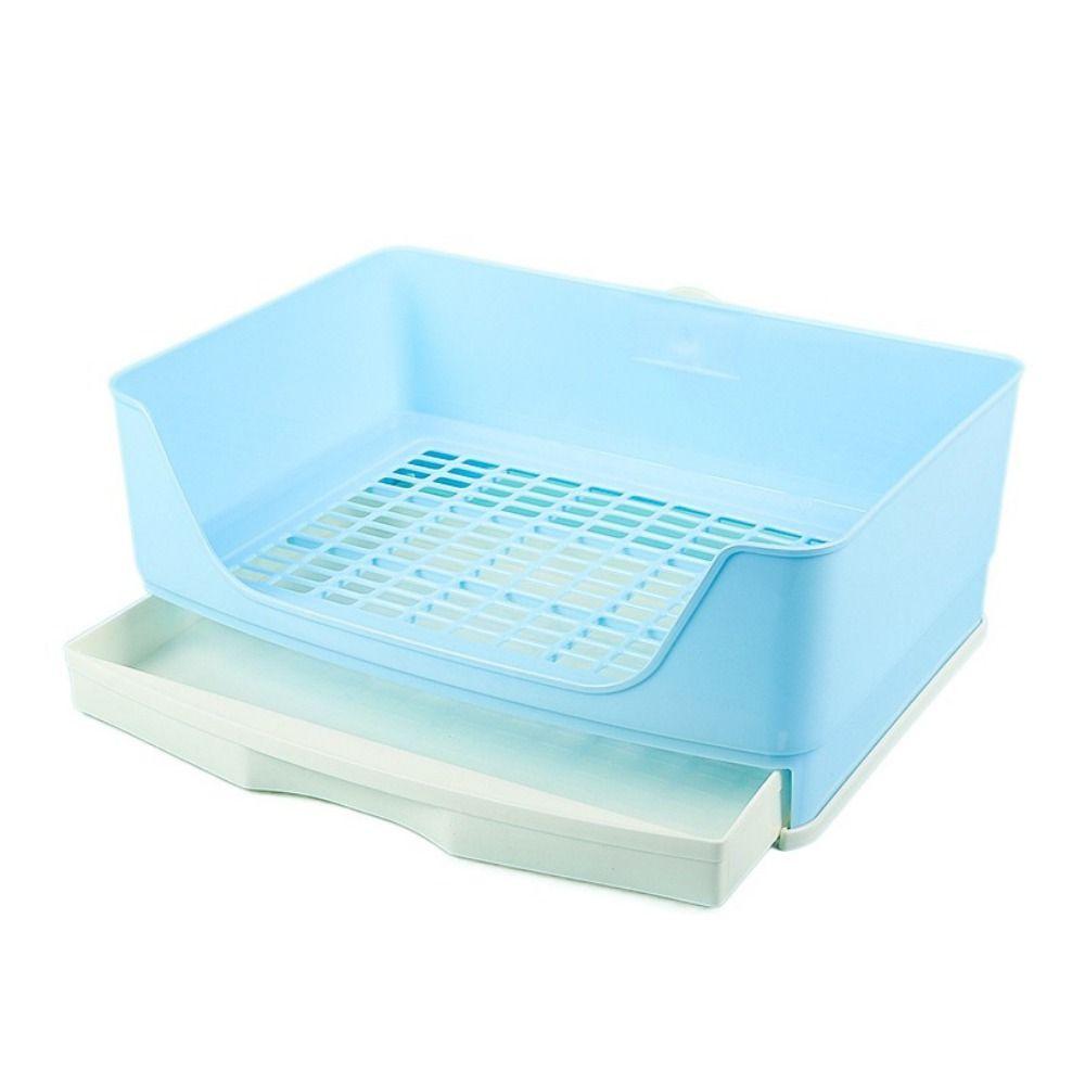 

Rectangular Rabbit Litter Box with Drawer Large Space Pet Toilet Training Pad Pet Shop