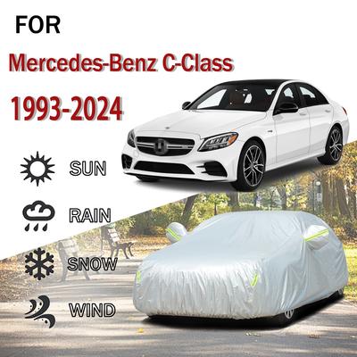 For Mercedes-Benz C-Class1993-2024 Outdoor Protection Full Car Covers Snow Cover Sunshade Dustproof 190t Car Cover