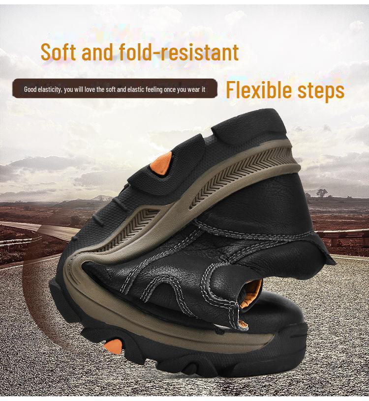 Men's Lightweight Outdoor Leather Hiking Shoes