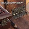 20/1Sets Antique Bronze Hinges Vintage Cupboard Cabinet Fitting with Screws Jewelry Boxes Wooden Case Hinge Furniture Hardware