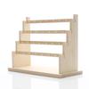 Solid Wood Jewelry Display Stand: Earring, Necklace & Bracelet Organizer.