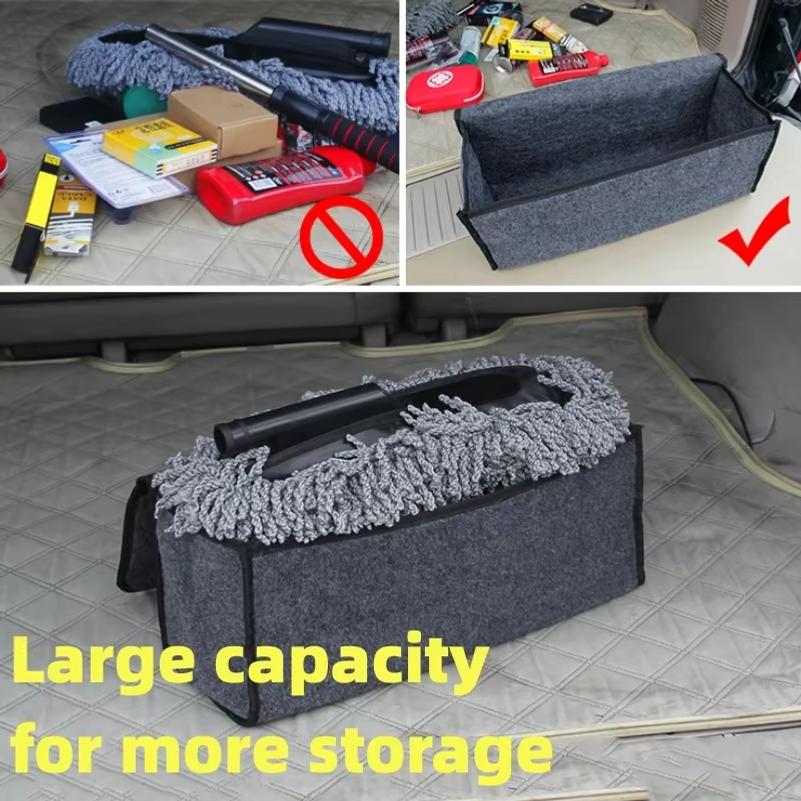 Large Car Trunk Organizer Soft Felt Storage Box Boot Storage Bag Auto Storage Tool Accessories
