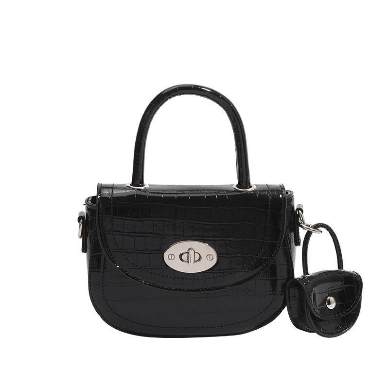 Textured Handbag, Niche Design Crossbody Bag, Fashionable Single-shoulder Hand-carry Saddle Bag