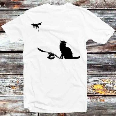 T-shirt Banksy Gatto e Super Topo B1202