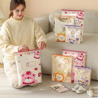 Yousheng 10PCS Storage Bag Transparent Zippered Storage Bag with Writing Label Area Moisture Resistant Organization Bag for Home Travel