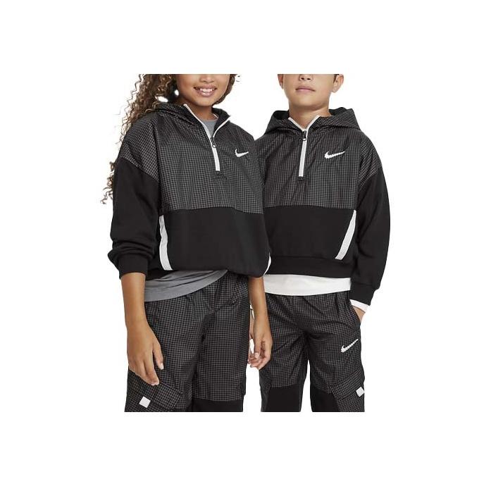 

Nike Детское худи с логотипом в клетку на молнии до середины, с длинным рукавом Детские худи Черный DQ8743-010 XS