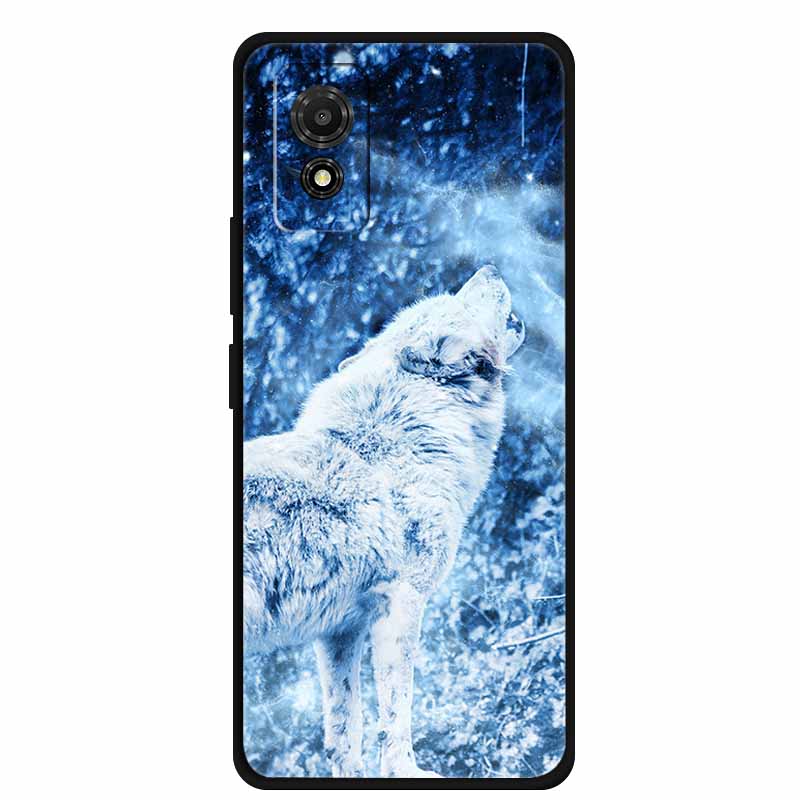 Hülle für TCL 501 Case T433D T433E Tiere Weiches Silikon Handyhülle für TCL 501 2024 Rückseite Schutzhülle Stoßfänger 6,78 Zoll Hülle