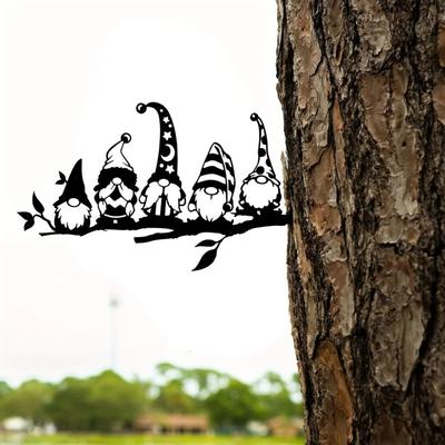 Enchant Your Garden with 1pc Metal Branch Garden Gnome Mushroom Decoration for a Fabulous Garden Party