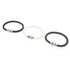 3PCS LGBTQ Bracelet Leather Stainless Steel Pride Woven Braided Magnet Lock Black Brown White LGBTQ Jewelry
