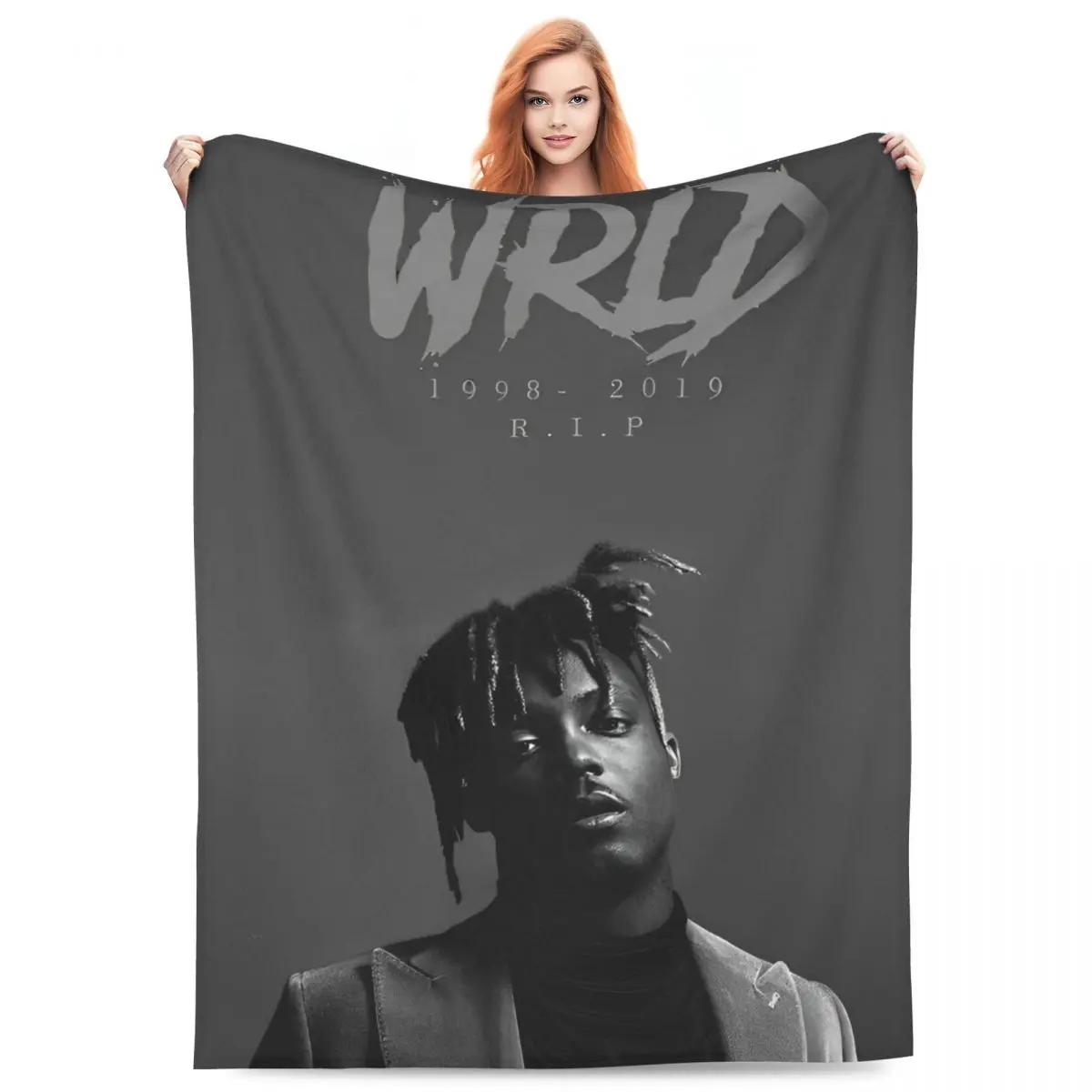 Вязаный плед Juice Music Wrld из мягкого бархата для спальни, дивана и кровати. 75x90cm