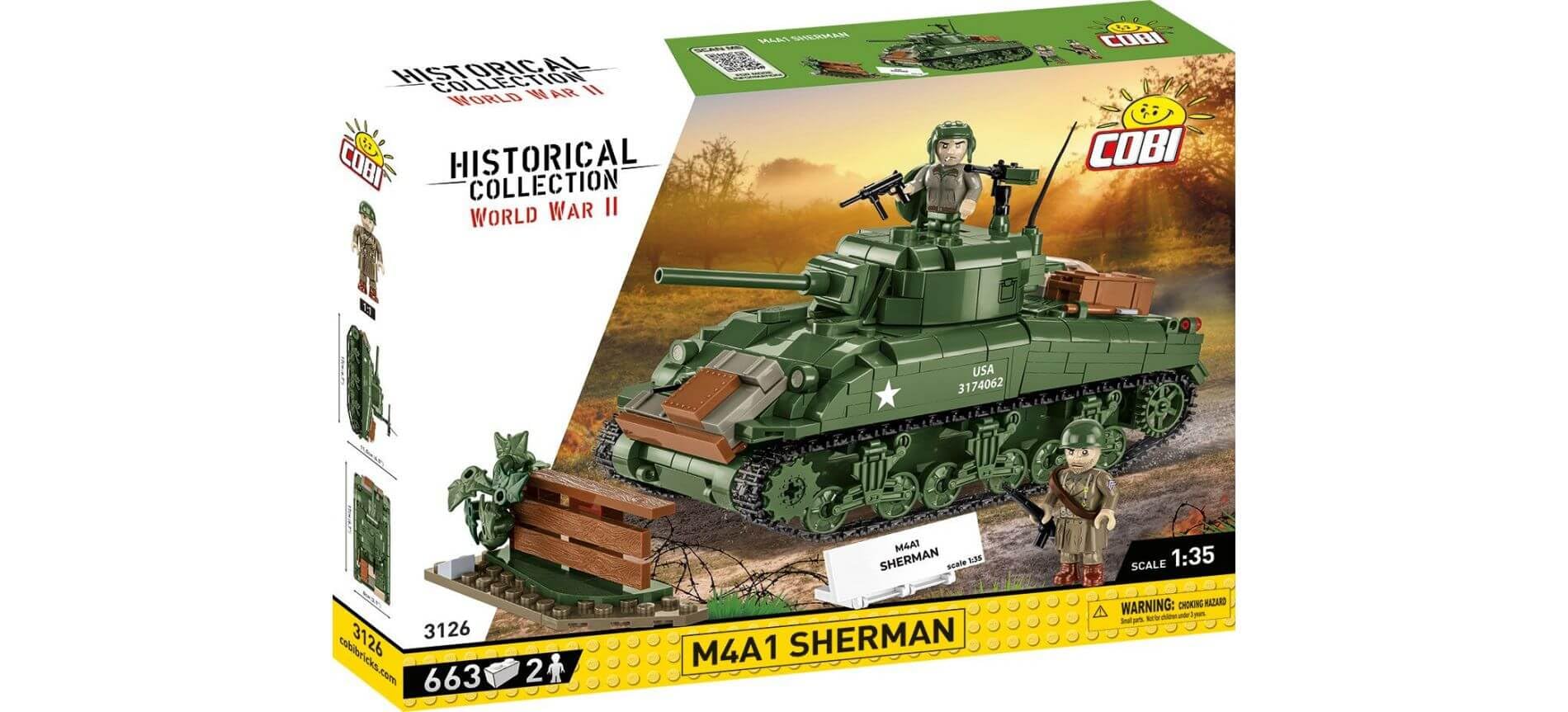 

COBI 3126 M4A1 Sherman Historical Collection WWII