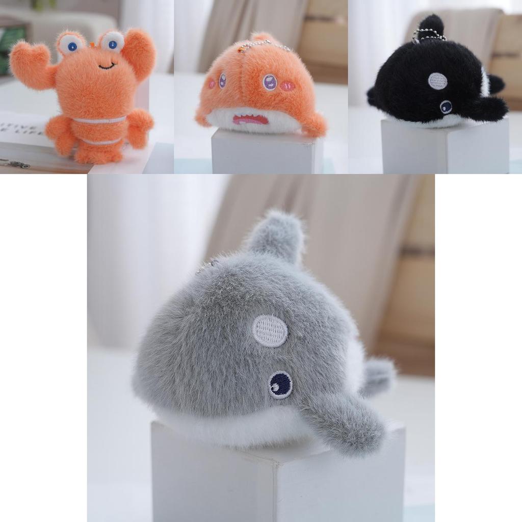 Lovely Cartoon Sea Creatures Plush Keychain Essential For Kids And Adults