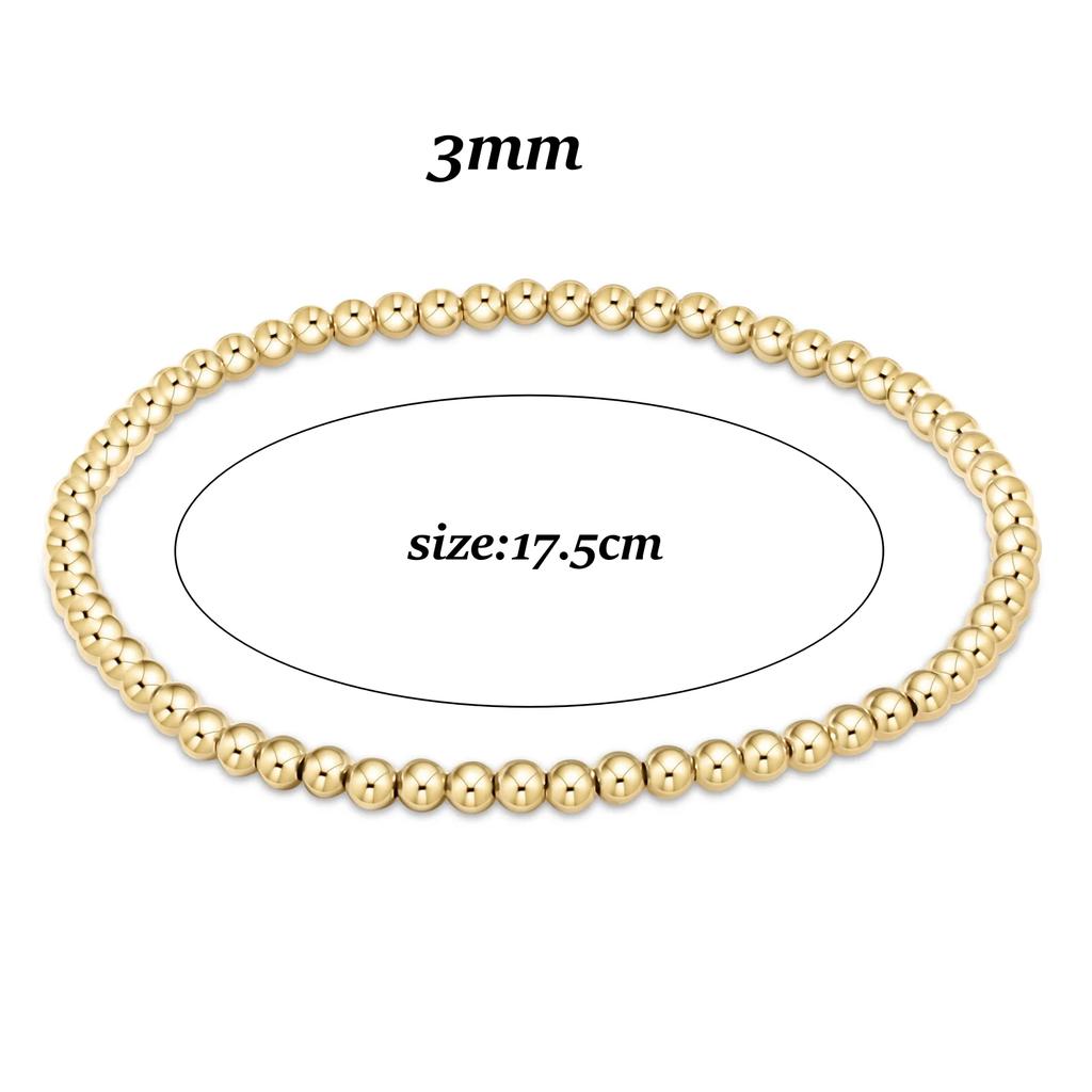 Vlen Bohemian Gold Ball Beaded Bracelet Set Handmade Fashion Chunky Statement Jewelry for Wedding Anniversary Gift