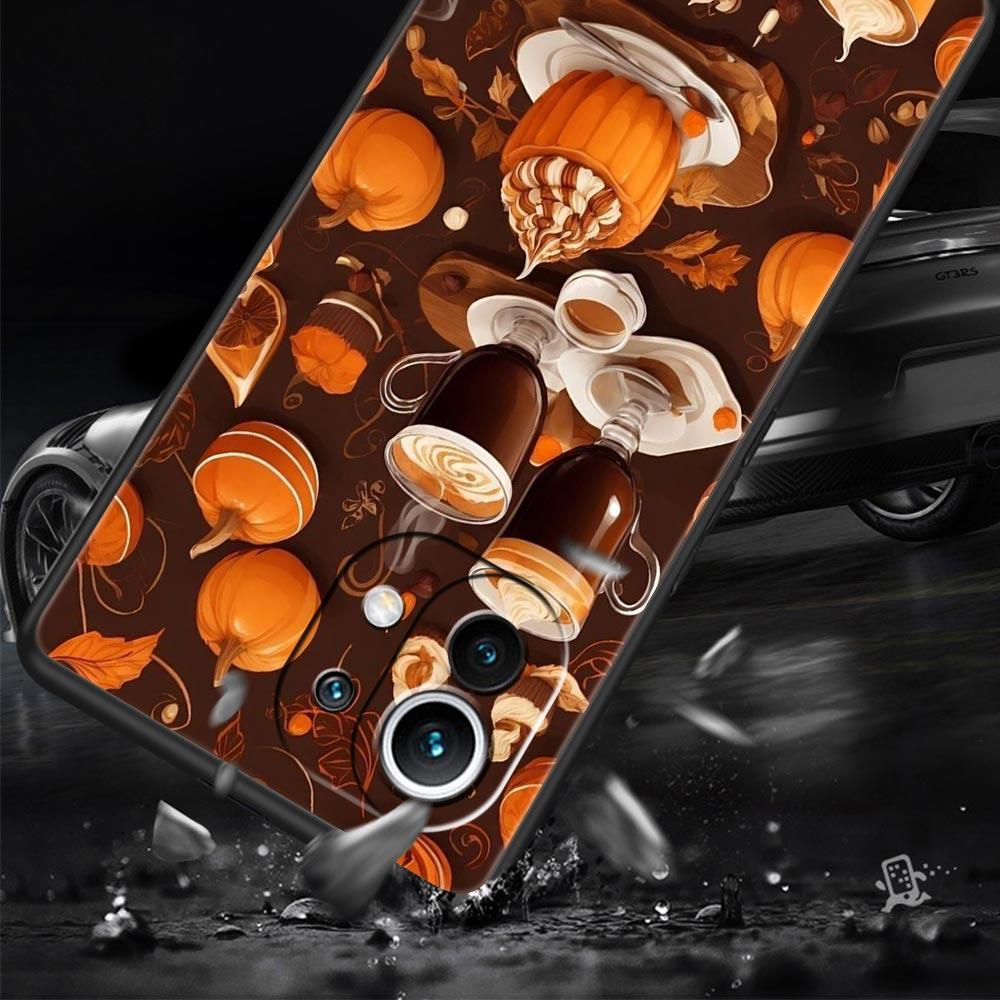 Pumpkin Autumn Leaves Coffee Phone Case Cover for Xiaomi Mi 17 Pro Max 15 14 13 12 11 Ultra 15T 14T 13T 12T Pro Lite Soft TPU