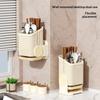 Kitchen Cutlery Rack Household Wall-Mounted No-Drill Countertop/Wall Compatible Rotatable Chopstick Holder