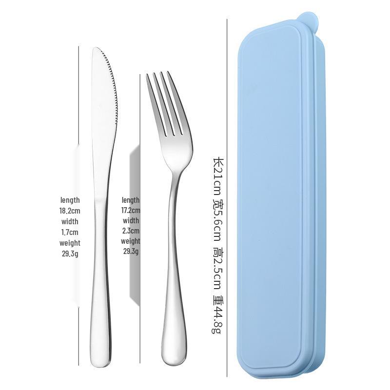 3-Piece Minimalist Stainless Steel Cutlery Set: Portable Knife, Fork & Spoon for Home, Student, or Outdoor Use