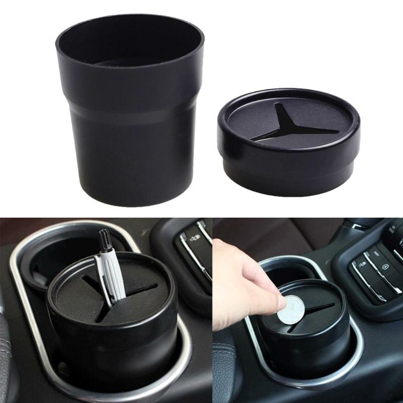 Upgraded Car Trash Can Mini Car Trash Bin Automotives- Trash Can Car Rubbish Box Change Storage Box Lightweight Can