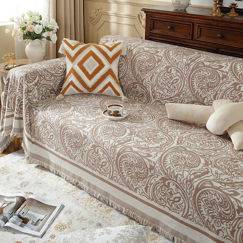 Sofa Blanket Sofa Towel Blanket Comfort Soft Cover Tassel Blanket Nonslip Sectional Couch Cover Chair Bed Cover Cushion