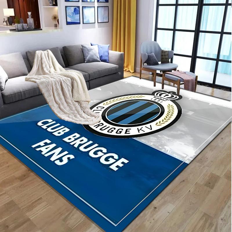 Club Brugge K V Pattern Rug, Indoor/Outdoor Mat, for Picnic, Gameroom, Bedroom, Office, Living Room, Home Decor Carpet, Birthday Gift