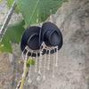 Sparkling Fringe Cowboy Hat Earrings for Music Festivals Party Western Hat Dangle Earrings Cowboy Hat Earrings Jewelry