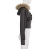 Retro American Street Style Slimming Hooded Zip-up Sweatshirt with Drawstring Waist