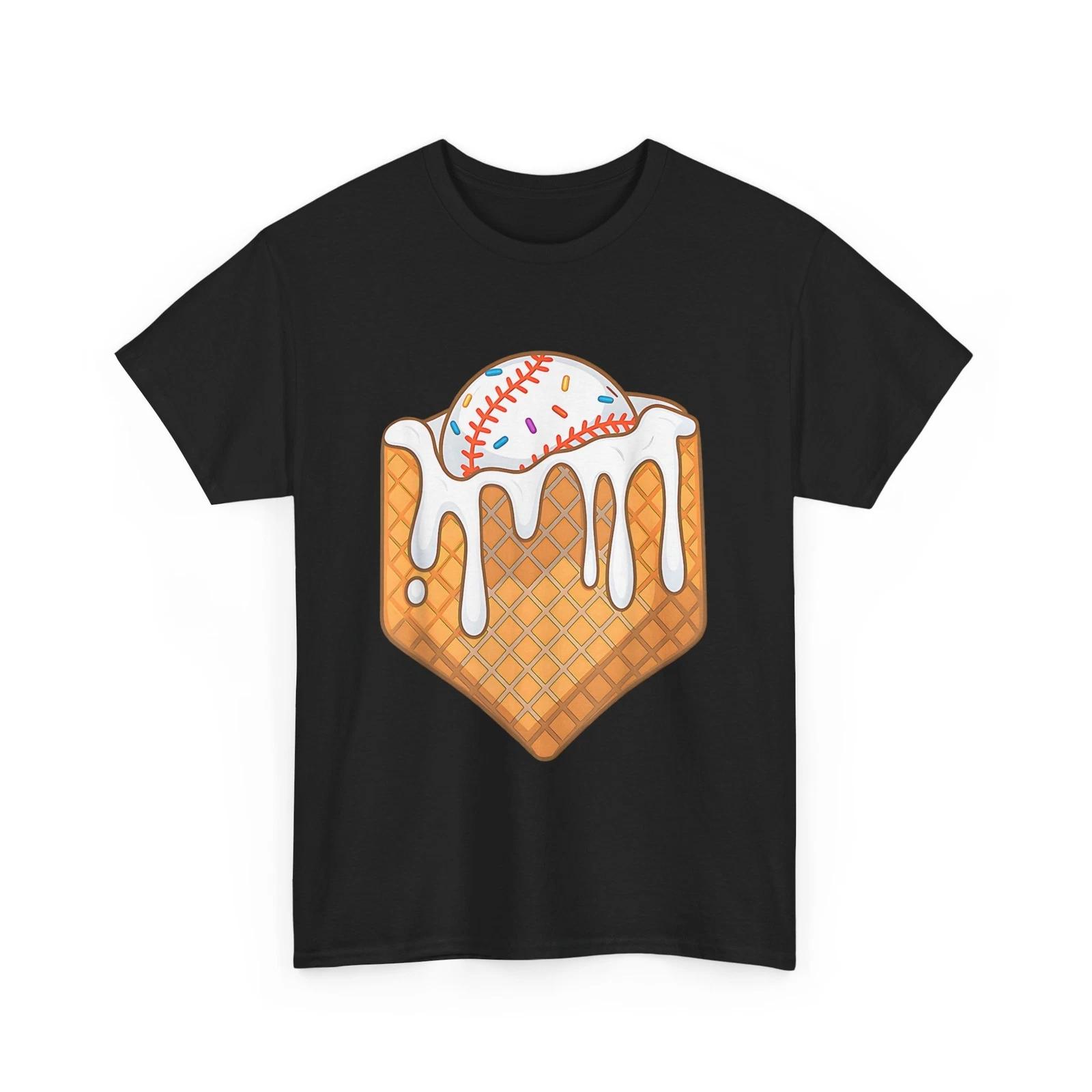 Baseball Shirt, Baseball Ice Cream Baseball Catcher Sports Lovers T shirt S
