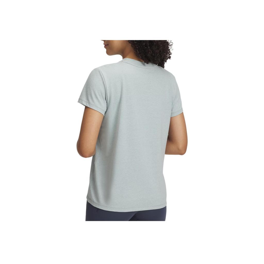 Under Armour Rival Core Comfortable Fashionable Solid Color Simple Short Sleeve Regular T-Shirt Women Tops Light-Green 1383648-349