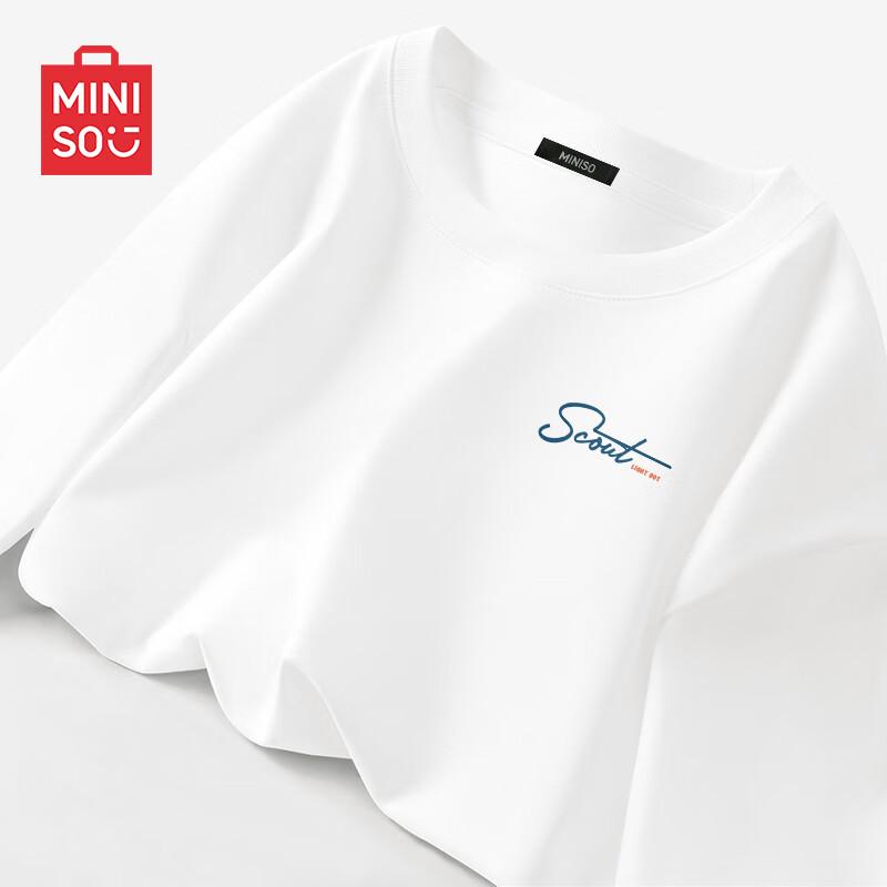 MINISO Men's Casual Pure Cotton Short-Sleeve T-Shirt