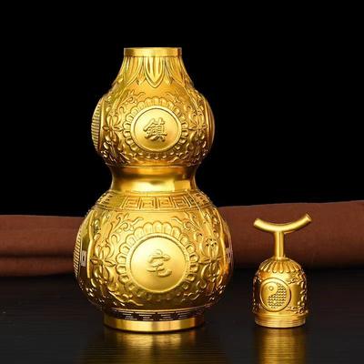 Copper Threads Band Brass Gourd Ornaments Chinese Style Living Room Office Entrance Bedroom -To-Door Large Pendant