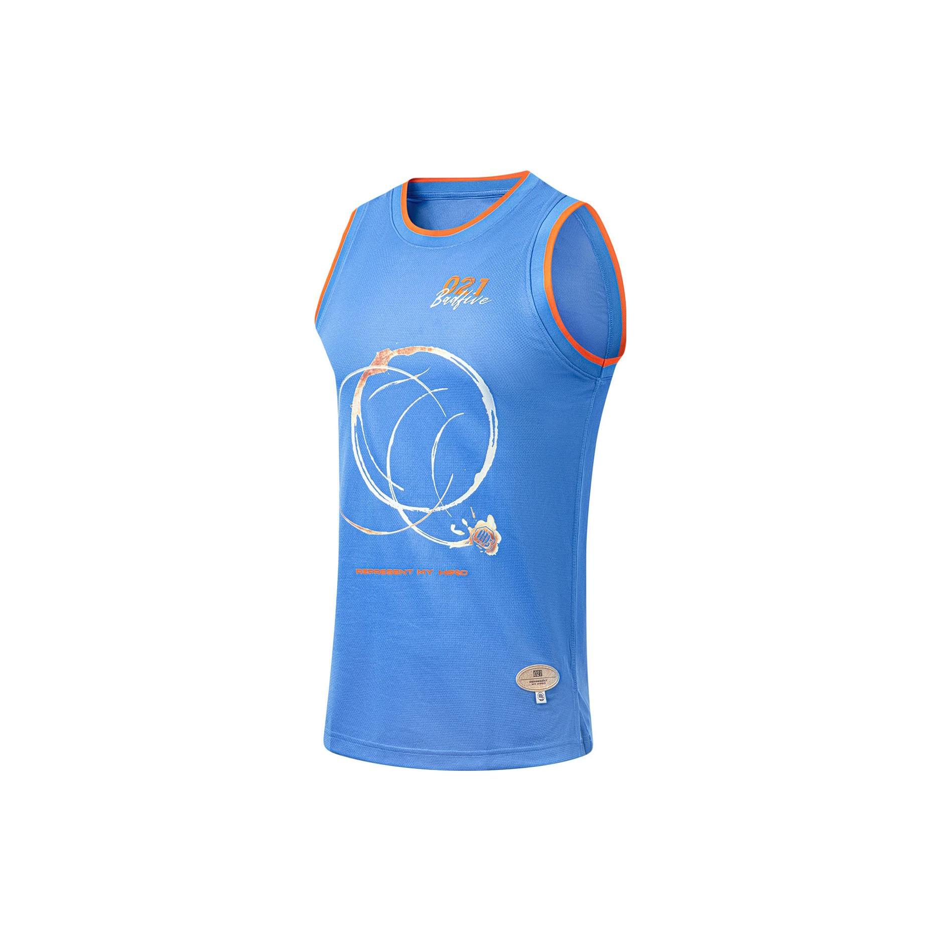 Баскетбольные майки Li Ning BADFIVE Мужские Цвет: Заливной синий Умеренный Прямой крой AAYT777-2