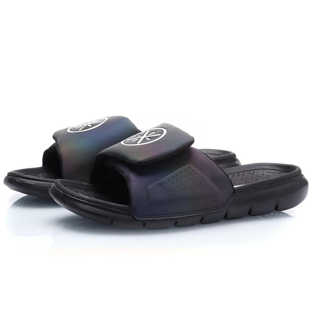Li Ning Rubber Sole Slide Slippers Men's Black AGAP009-3