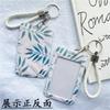 1Pc Macaron Bus ID Card Protective Cover Cases Student Meat Keyring Card Campus Access Door Credit Card Holder Bag Set Key Chain