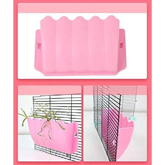 

Litewoo Rabbit Hanging Hay Feeder Rack Guinea Pig Mess-Free Dispenser Hay Bowl Manger Rack Wall-Mounted for Small Pets Rat Chinchilla Ferret Squirrel розовый