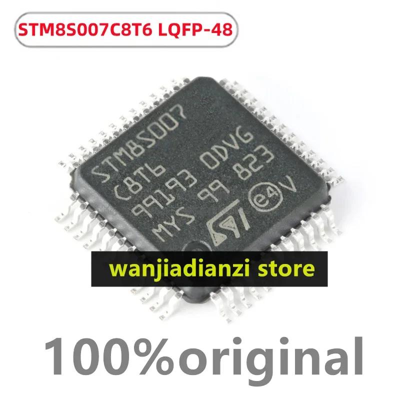 

Original STM8S007C8T6 LQFP 24 MHZ / 64-48 KB flash / 8-bit microcontroller - MCU LQFP48 STM8S chip ic 007C8T6 чорний