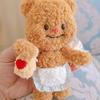 Cute Kawali Cartoon Butter Bear Plush Doll Pendant Keychain Bag Car Key Accessories Couple Girlfriend Birthday Toys For Girls