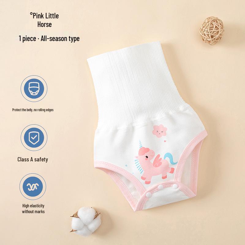 Cozy Cotton High-Waisted Baby Belly Band for Cold & Umbilical Protection (Autumn/Winter)